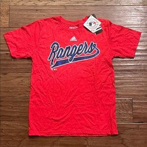 Adidas Youth Texas Rangers Red Short Sleeve Unisex 
T-Shirt Size L (14/16)